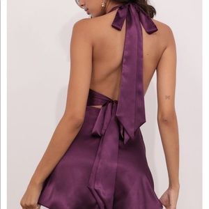 RESERVED- LUCY IN THE SKY WAVERLY SATIN DRESS IN PURPLE